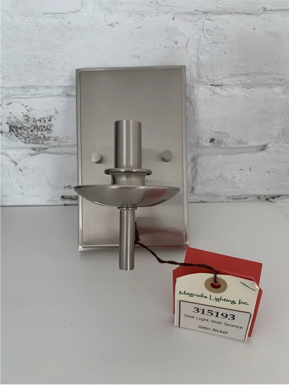 Magnolia Lighting Satin Nickel Wall Sconce, Candelabra, 131-SN, Silver Sconce